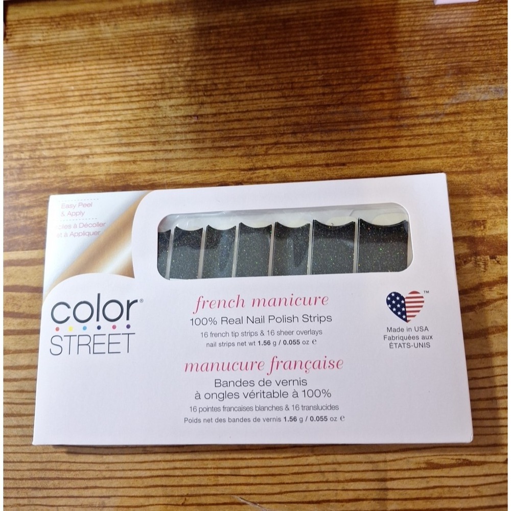 Color Street 100% Nail Polish Strips J'adore Glamour French Manicure Made in USA
